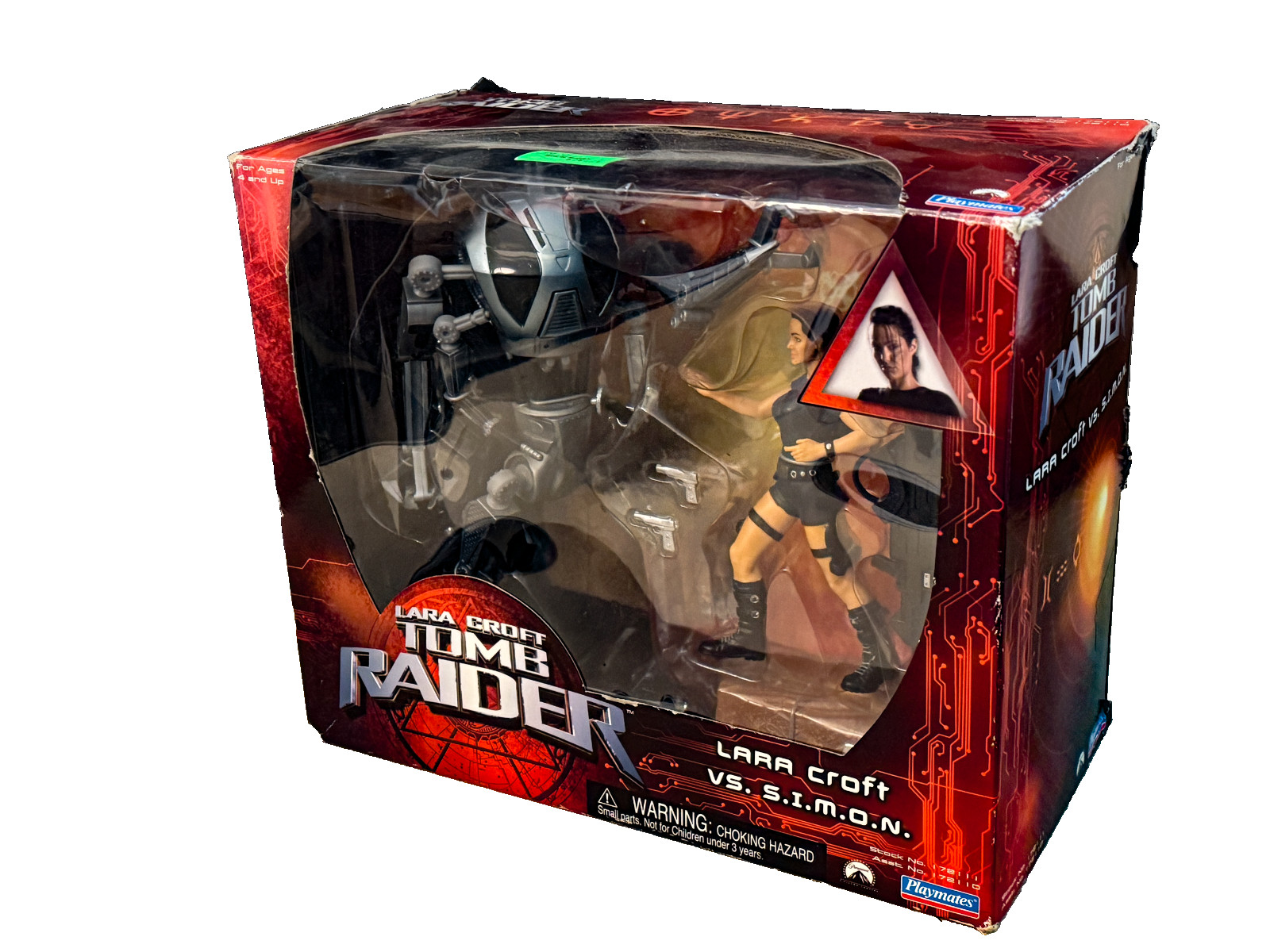 Playmates LARA CROFT TOMB RAIDER VS S.I.M.O.N. 2001 Angelina Jolie Sealed NIB
