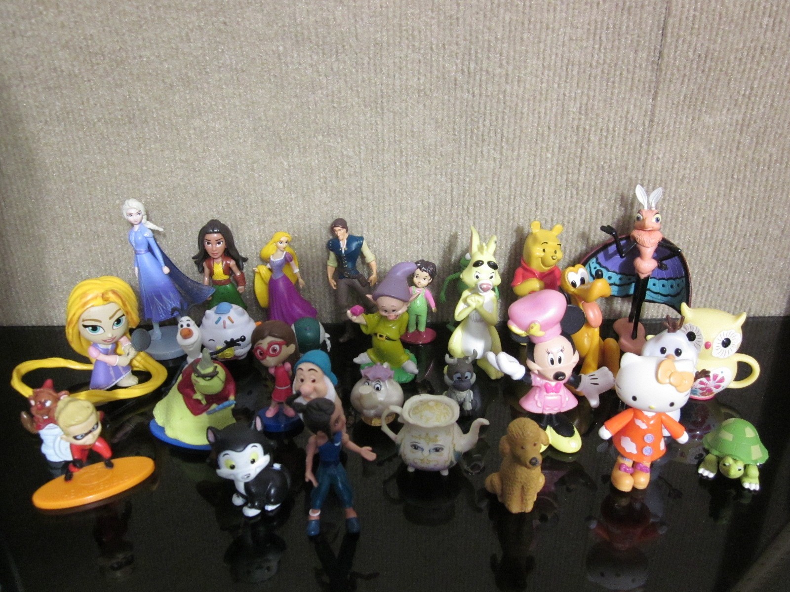Disney Lot Of Assorted Figures Movie Characters Cartoon Toys Cake Topper