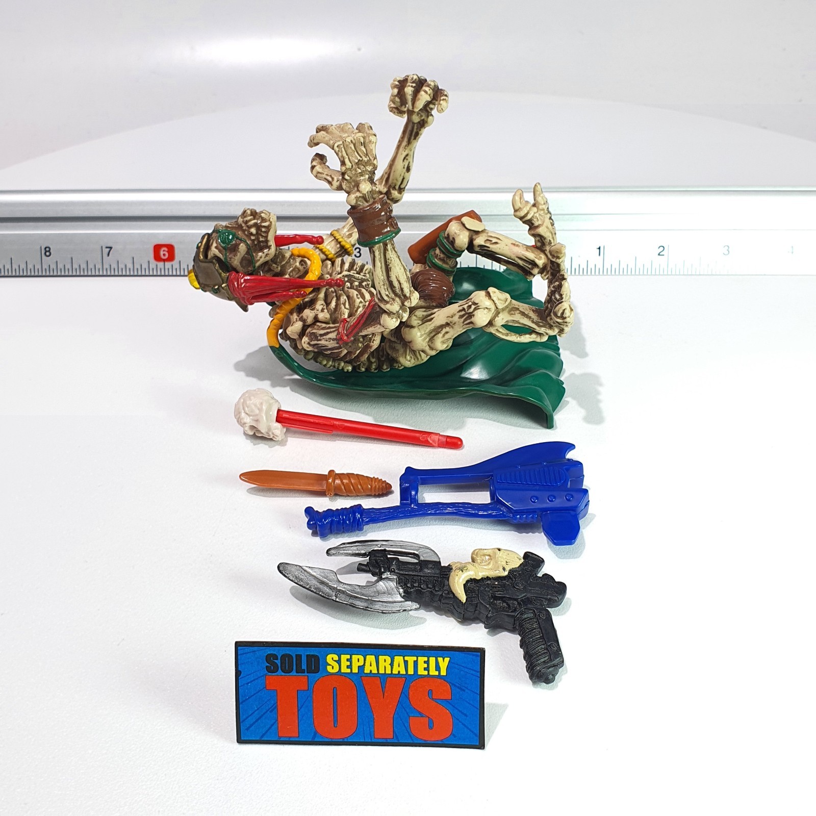 Vtg Skeleton Warriors DAGGER figure A 100% COMPLETE original 1994 Playmates
