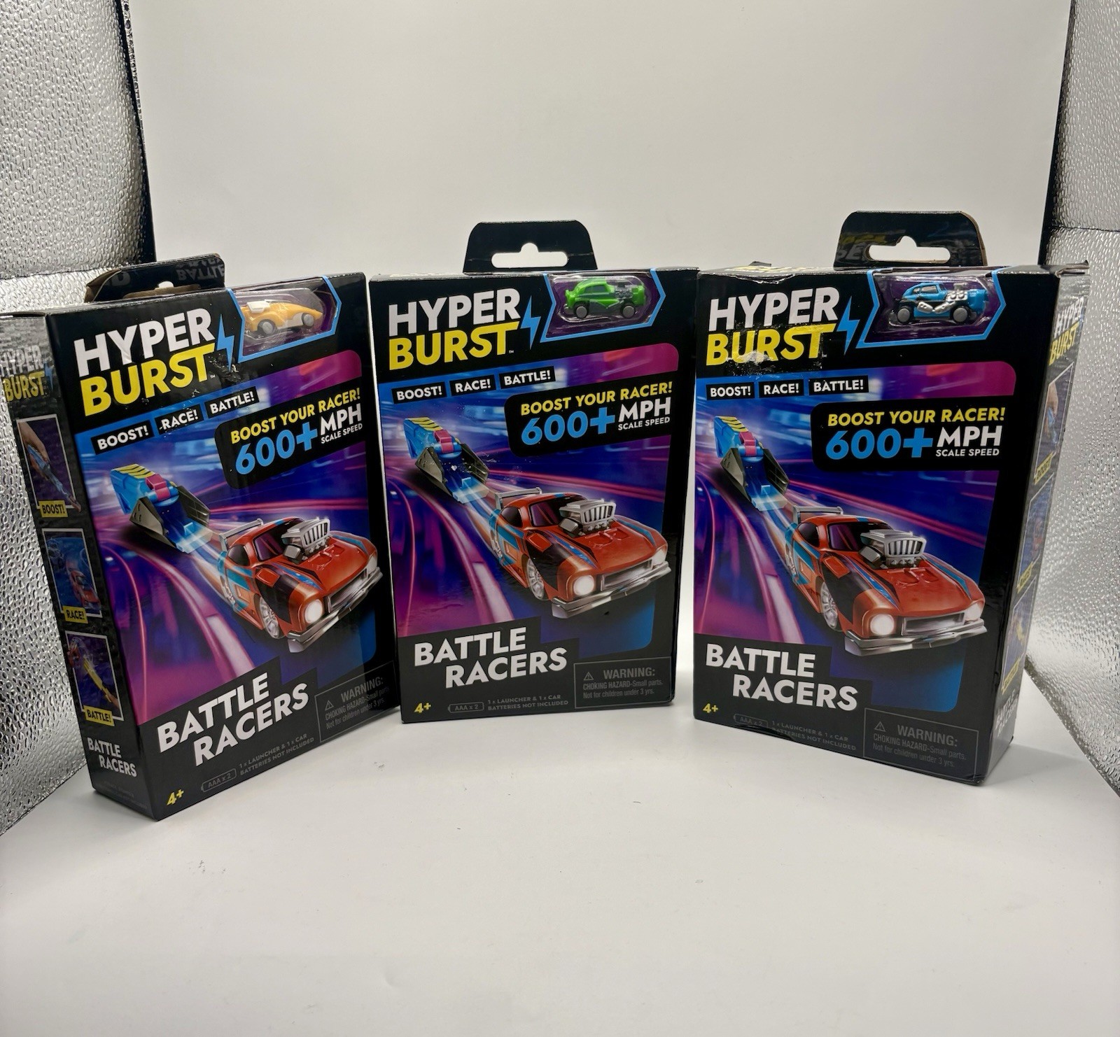 Hyper Burst Battle Racers Set of 3 Mini Figures