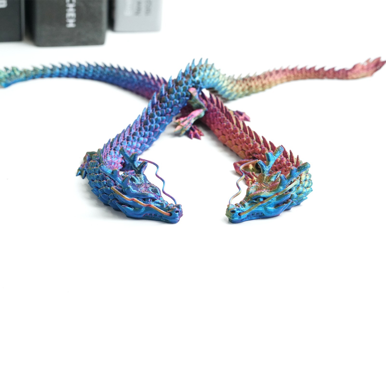 2PCS 12inch 3D Printed Dragon Model,Articulated Animals figure,Toys Home Decor
