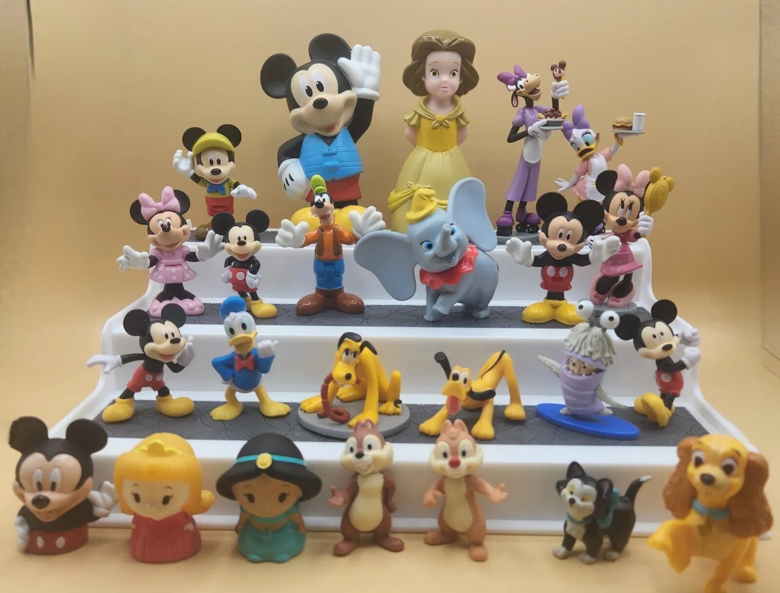 BIG (LOT OF 24) Disney Characters PVC Figures Toys Cake Toppers, Assorted, EUC