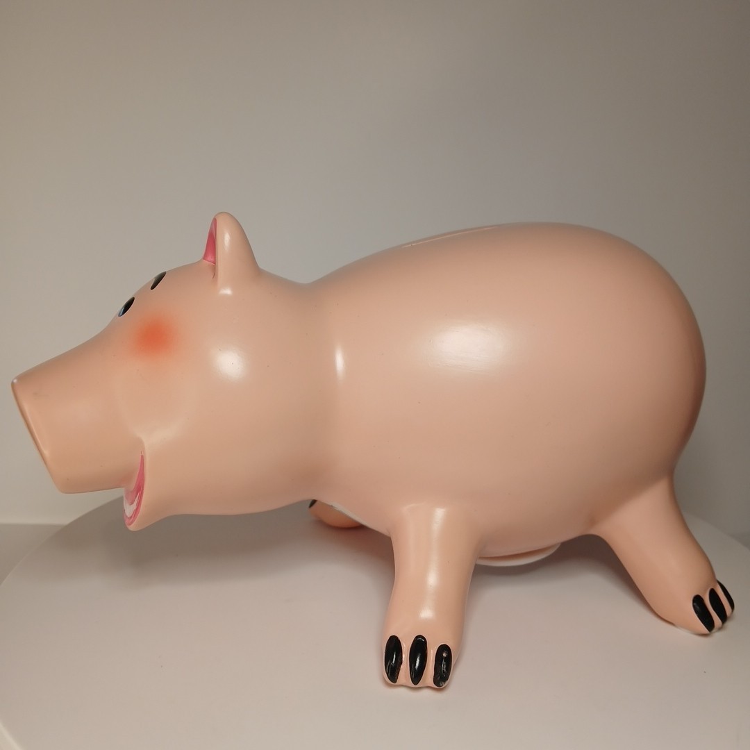 Disney Toy Story Evil Dr. Porkchop-Coin Piggy Bank Great Condition Porcelain