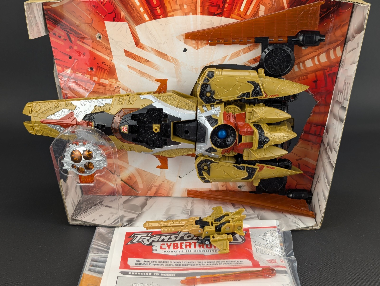 Transformers Cybertron Galaxy Force Vector Prime complete boxed Hasbro 2005