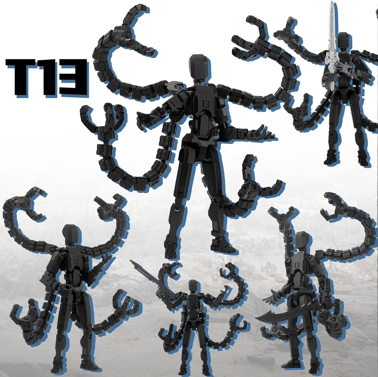 7.2 Inch Multi-Jointed Action Figure for Desktop Decoration and Play Activities