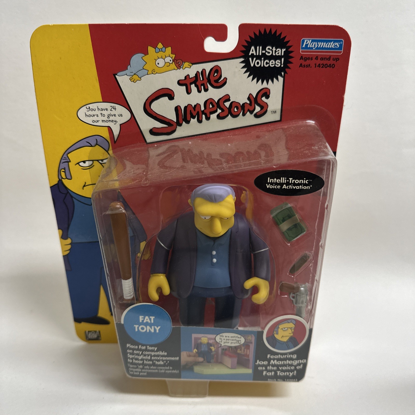 The SImpsons World of Springfield Fat Tony Figure 2002 Playmates 42043