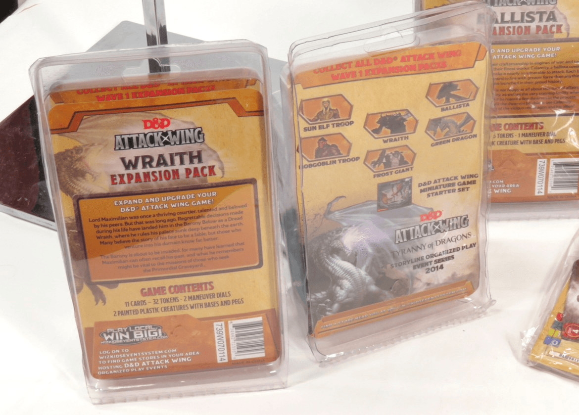 D&D Dungeons Dragons Attack Wing LOT Starter Set Dragon Frost Sun Elf Wraith