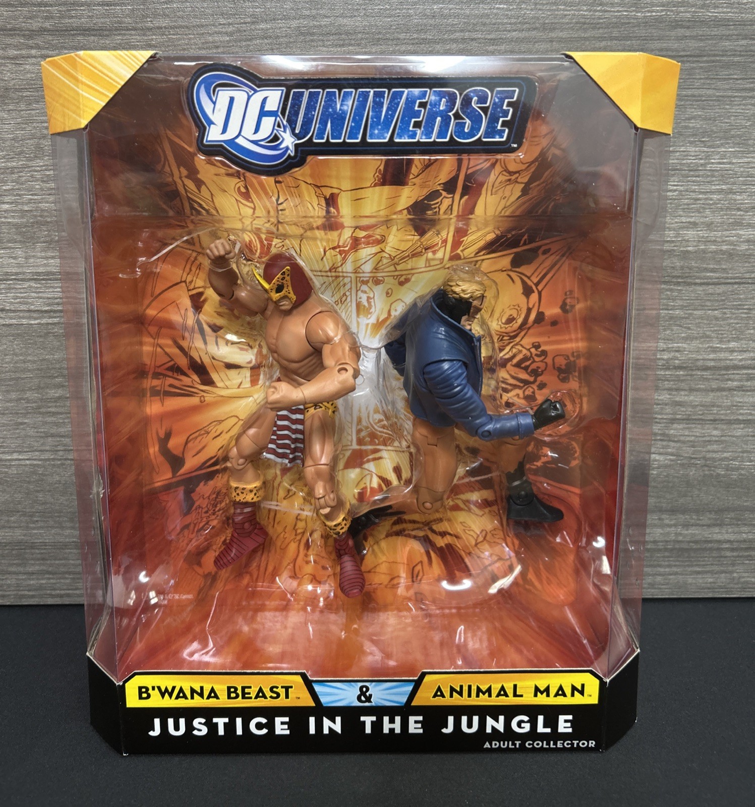 DC Universe Classics 2-Pack | Animal Man & B&rsquo;Wana Beast | Mattel NIB 2009 DCUC