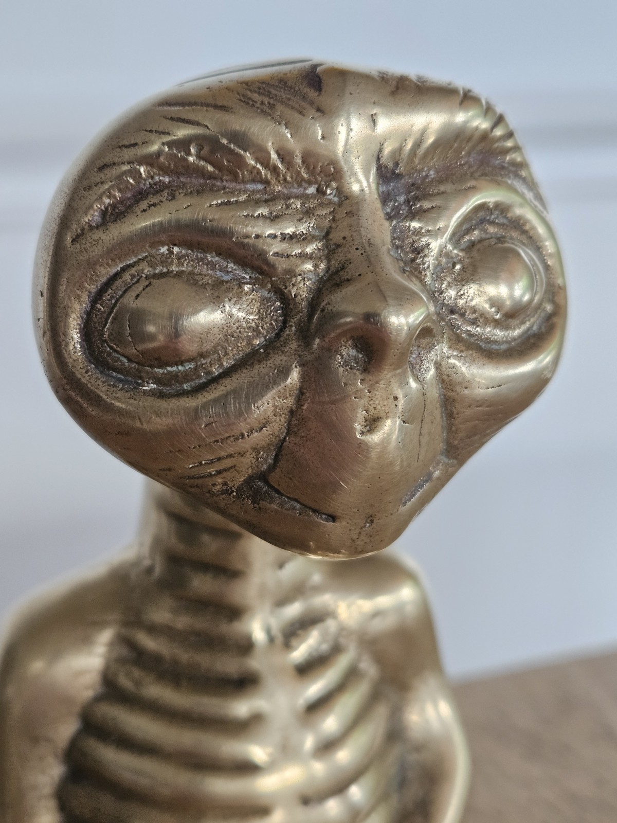 E.T. Extra-Terrestrial Vintage Brass Figurine ET WANTS TO GO HOME WITH YOU~ RARE