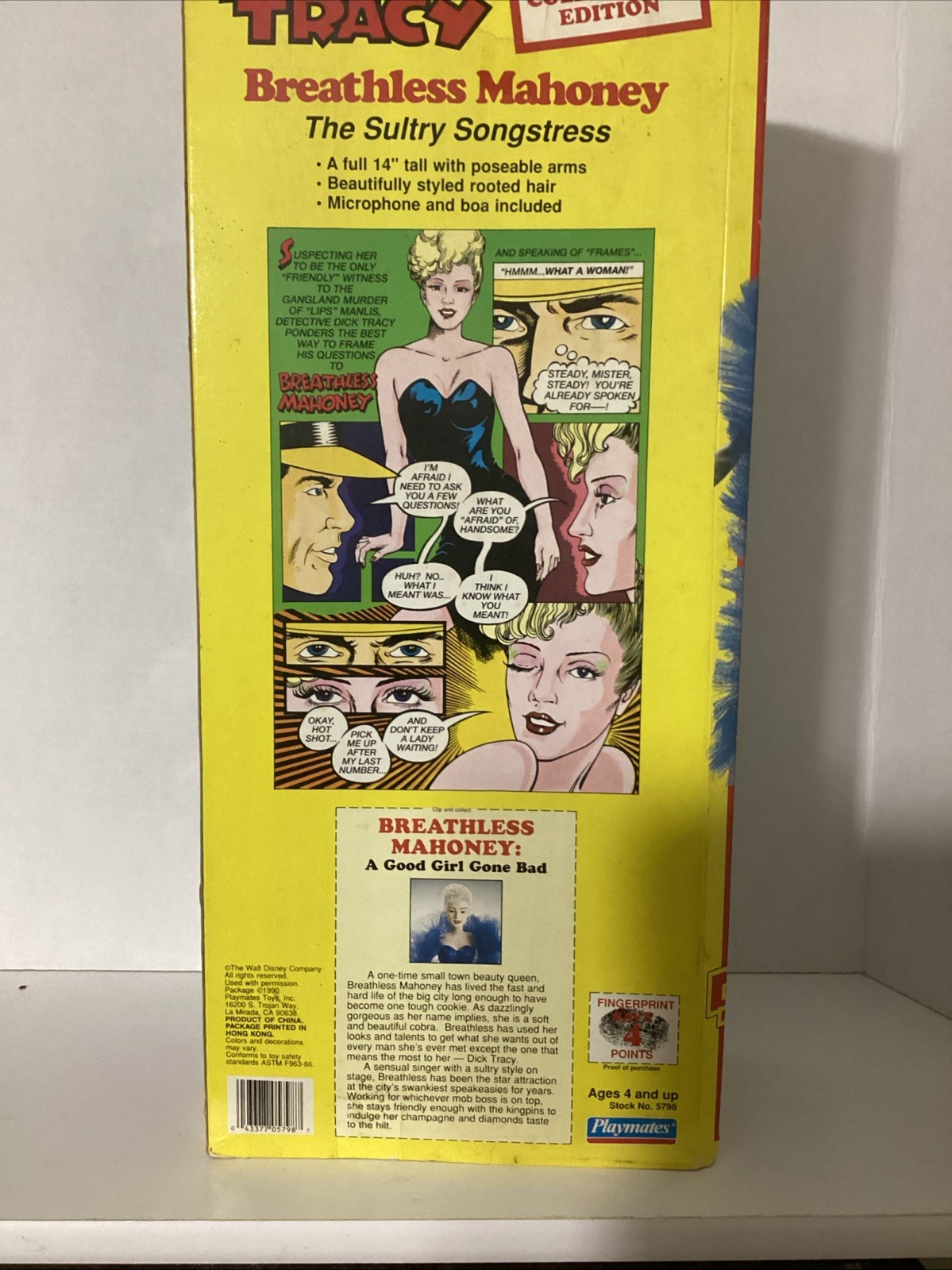 1990 Madonna Breathless Mahoney Dick Tracy Playmates Doll In Box