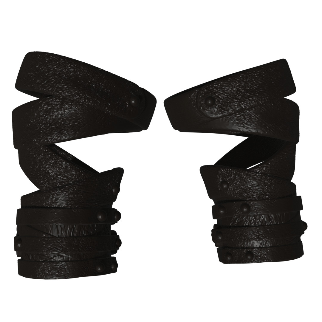 1/6 Scale Action Figure Wrists: Thunder God Leather Wrapped