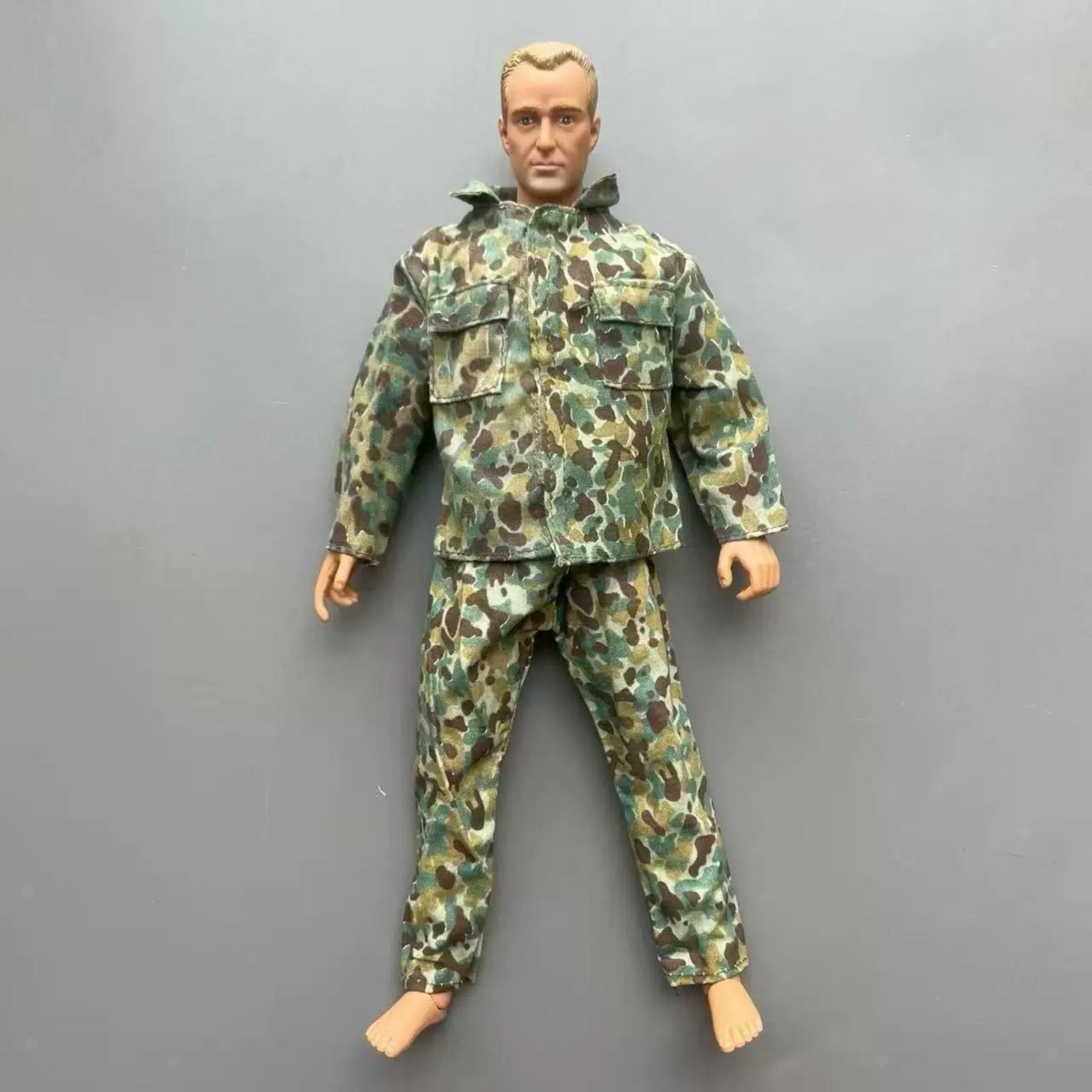 1/6 Action Figure Clothes Soldier Uniform for 12 inch Male Doll Model Body