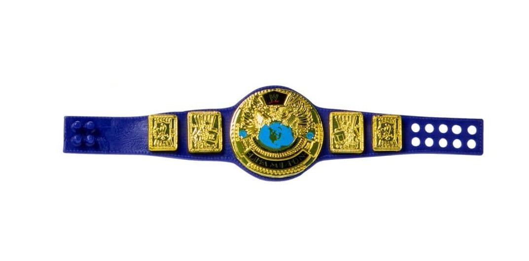 Mattel WWE Elite Legends Big Eagle World Championship Belt Blue Strap 1:12 Scale