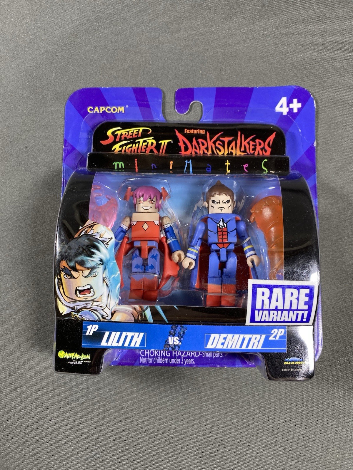 RARE VARIANT STREET FIGHTER II DARKSTALKERS MINIMATES LILITH VS DEMITRI