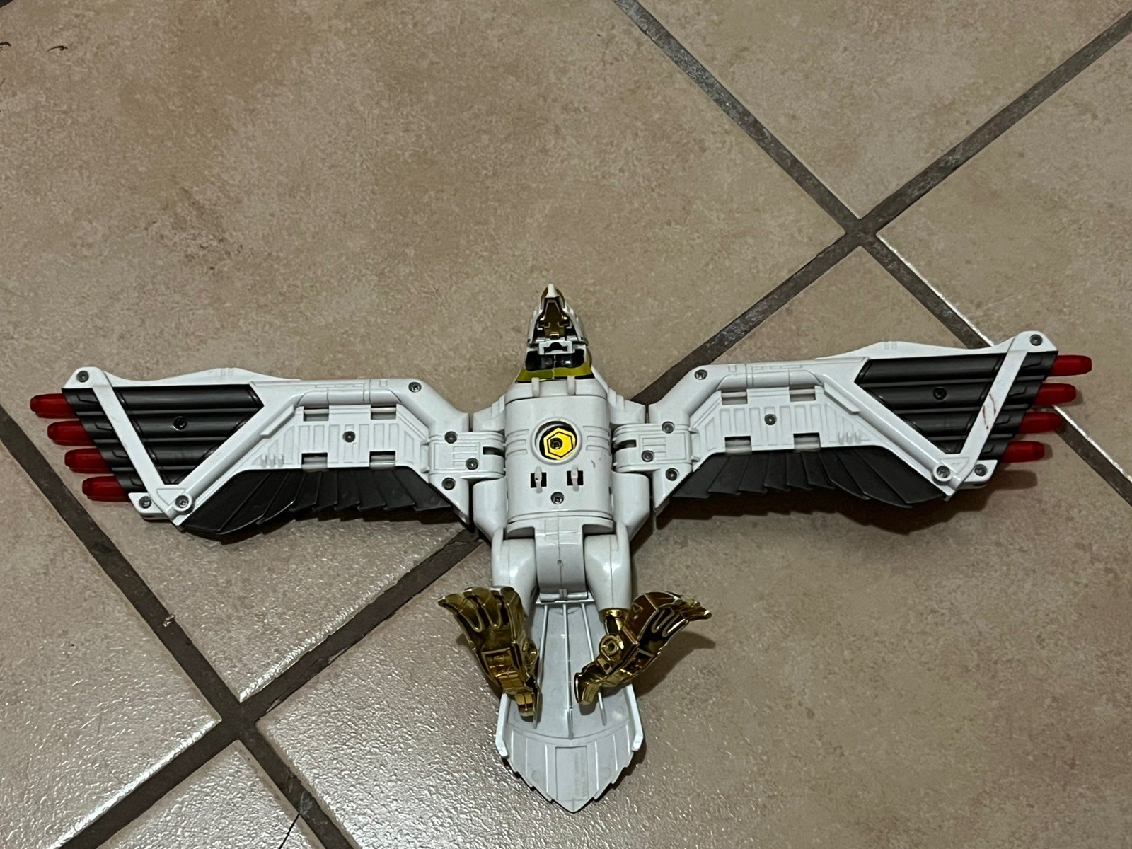 Vintage White Ranger Deluxe Falconzord Mighty Morphin Power Rangers 1995 Bandai