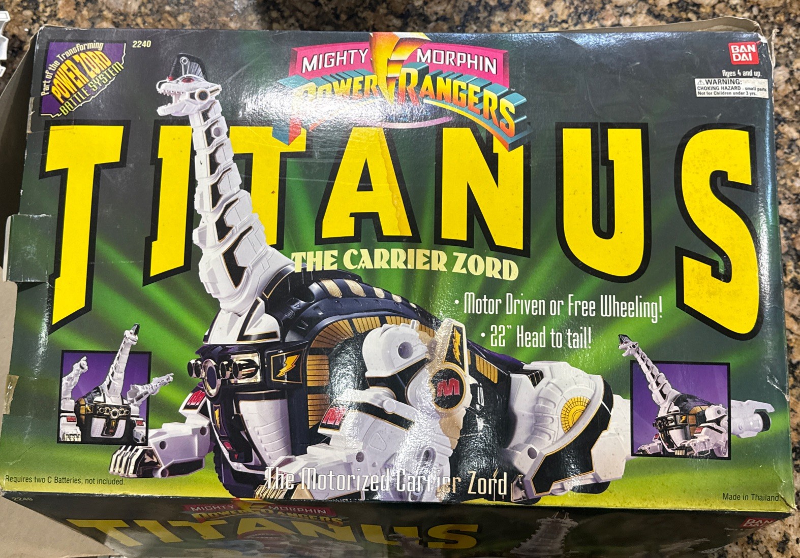 1993 Mighty Morphin Power Rangers Titanus Carrier Zord in Box 2240 See Desc