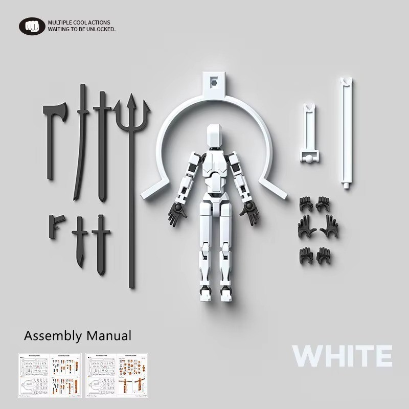 Dummy 16 Action Figure Multi-Jointed Movable Mannequin Robot 3D Printed