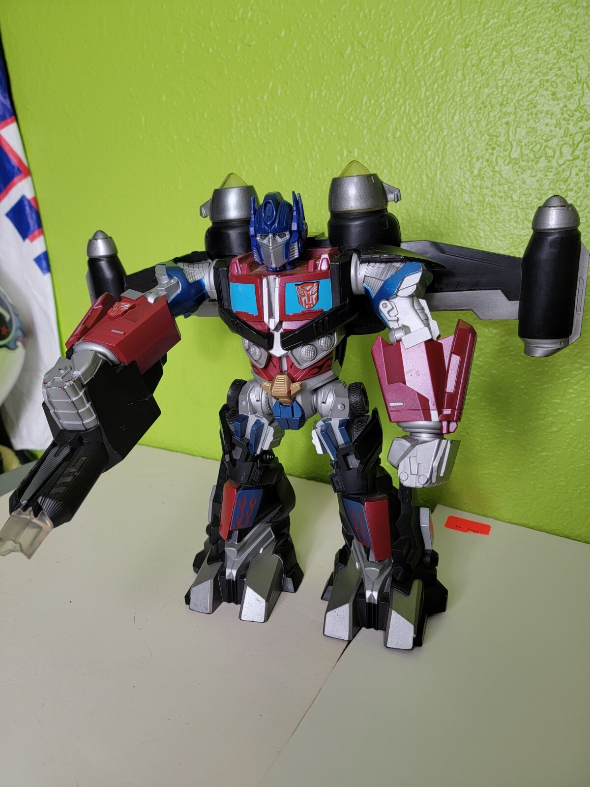 Hasbro Transformer Mega Power Bots Jet Optimus Prime 12&Prime; Figure Action Toy