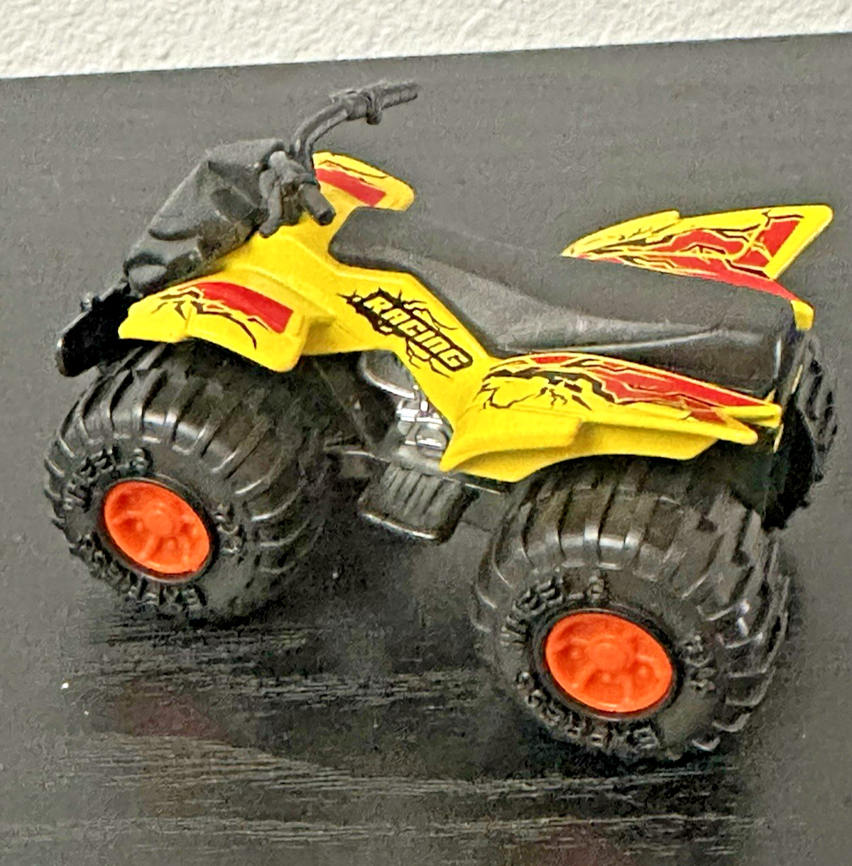 Turbo Wheels Yellow ATV Quad Runner Die-cast & Plastic toy model EX 500 3.25&Prime;x2&Prime;