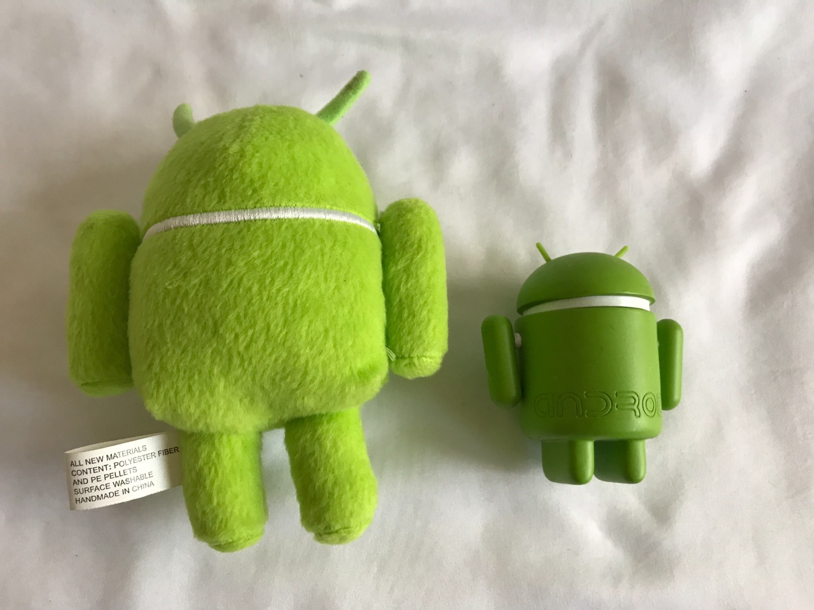 Android Mini Collectible Green Figure and 6&Prime; Plush Lot Set