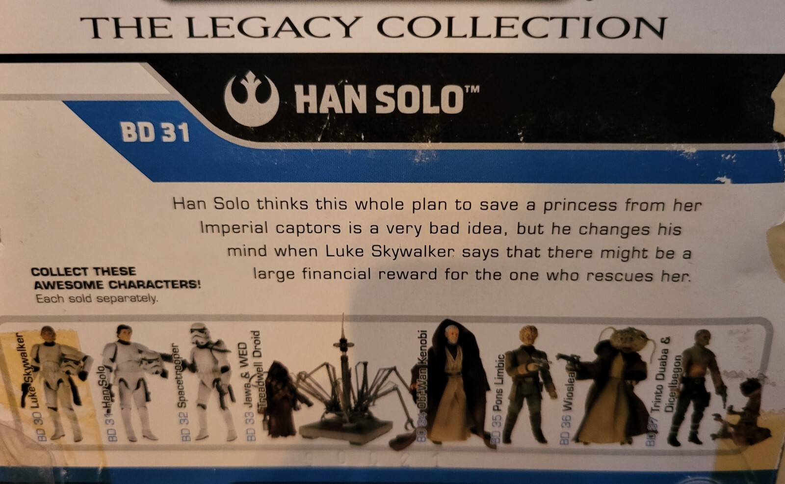 Hasbro Star Wars Luke Skywalker & Hon Solo Stormtrooper Disguise New Hope MOC