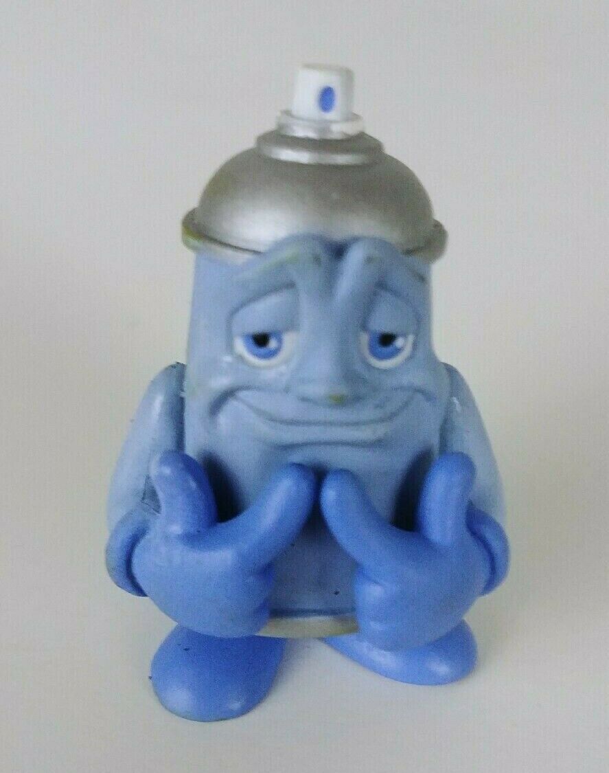 The CAN CREW Urban Spray Cans West Blue figurine collectible retired 1.5&Prime;
