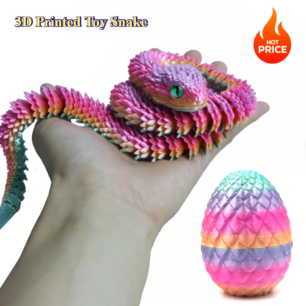 3D Printed Anime Figures Snake Eggs Rotating Desktop Decorations Home Decor