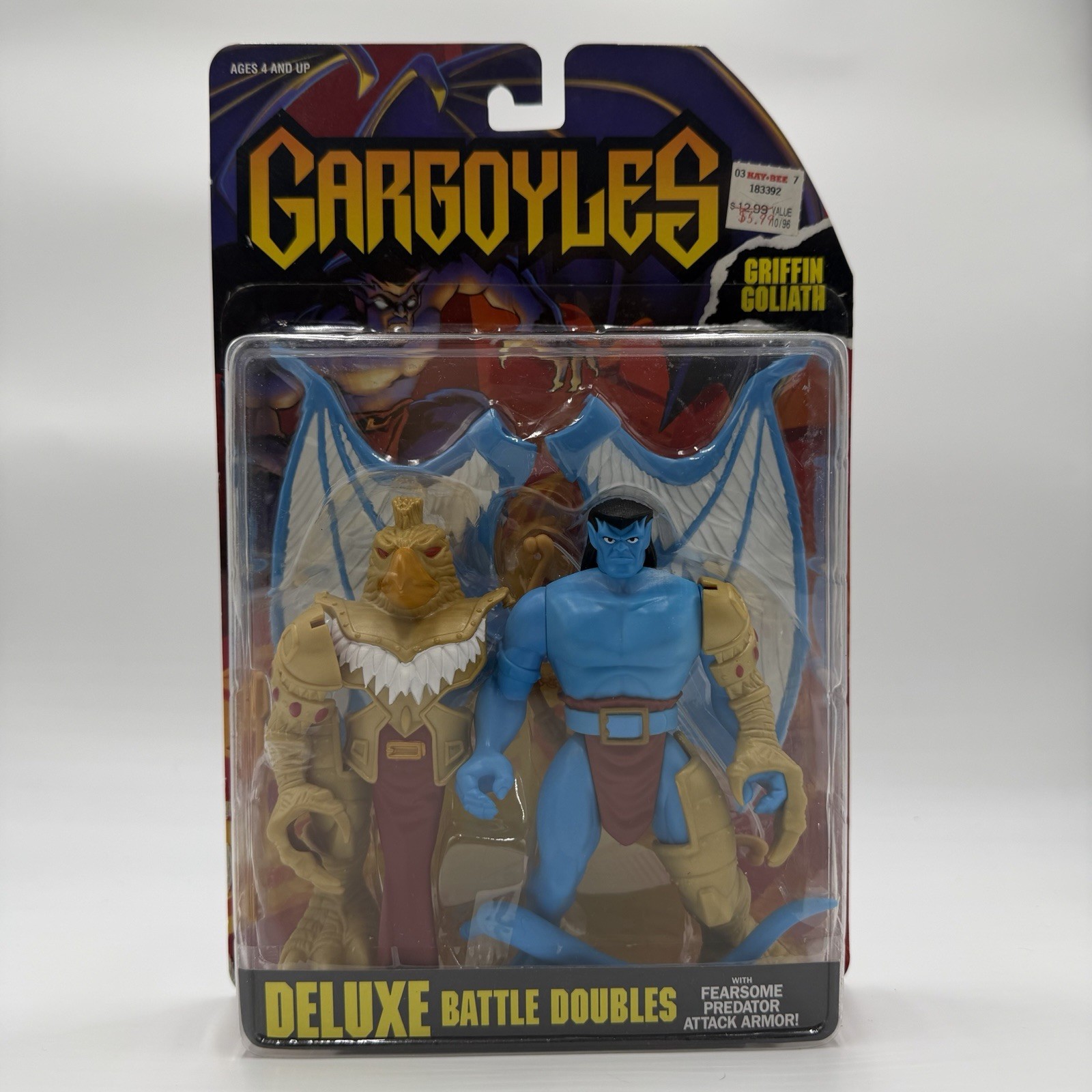 Kenner Gargoyles Deluxe Battle Doubles Griffin & Goliath Figure Set w/ Armor