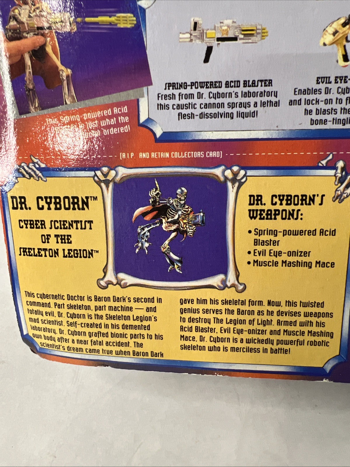 1994 Skeleton Warriors Dagger Figure Playmates JC Dr. Cyborn Cyber Scientist New