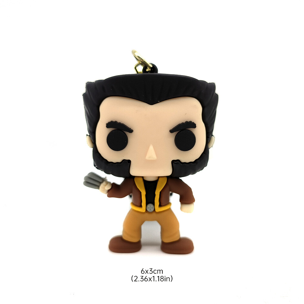 X-MEN Keychain Marvel Wolverine Cyclops Magneto Storm Phoenix Figure Key Ring