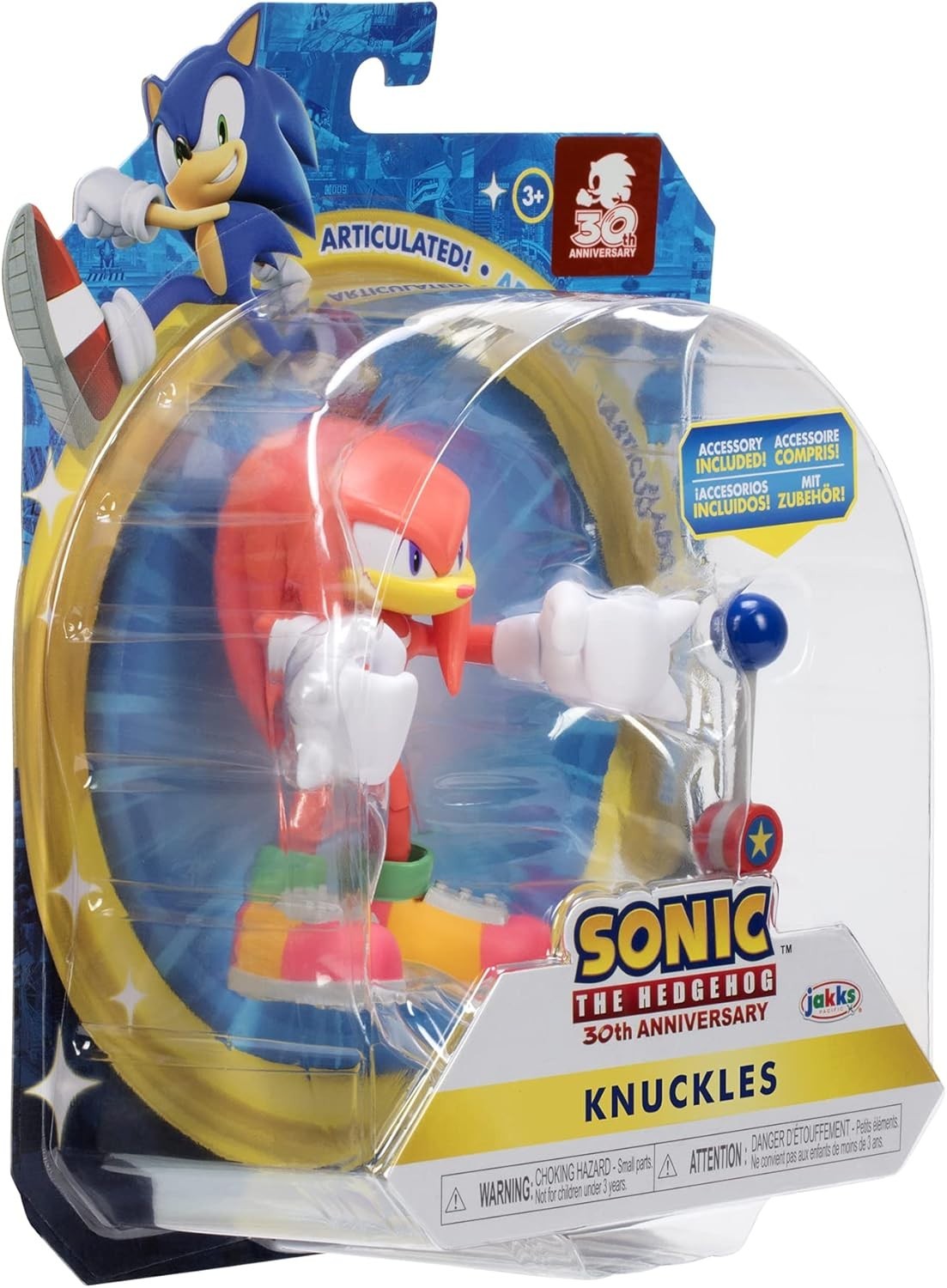 Sonic the Hedgehog Knuckles 4-Inch Action Figure with Blue Checkpoint – Colle…