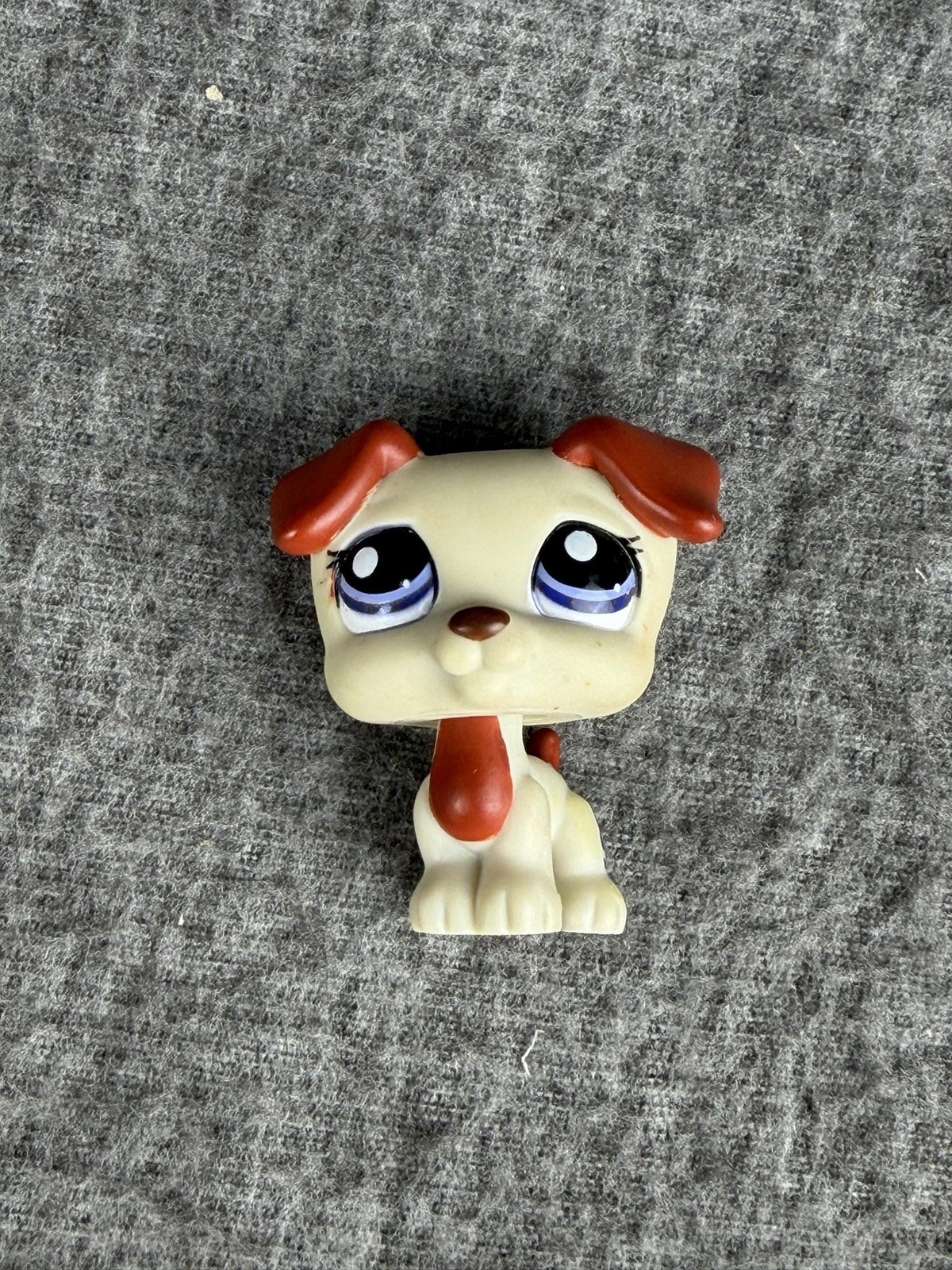Hasbro Littlest Pet Shop 1743 Jack Russell Brown Dog Figure 2007 LPS Mini Toy