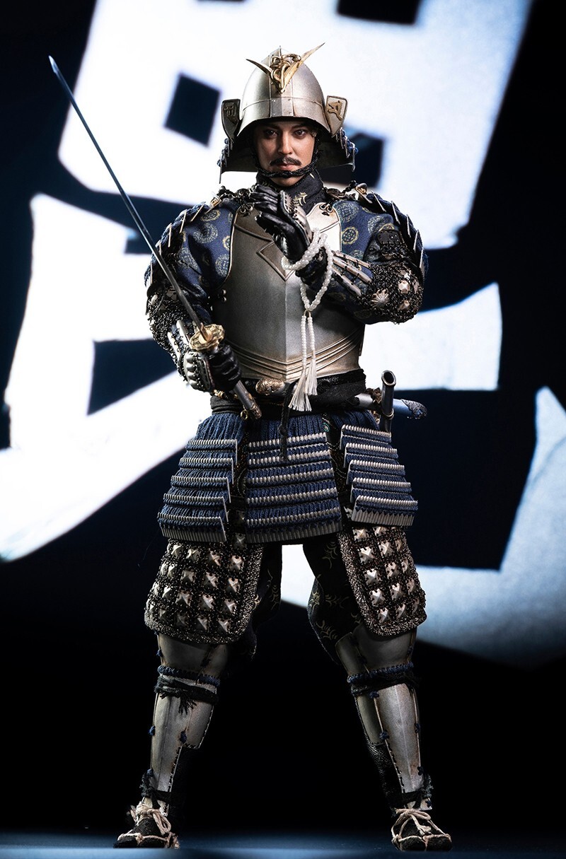 IQOMODEL1/6 Action Figure Japanese Kenobu Uesugi White Copper Armor Model Toy