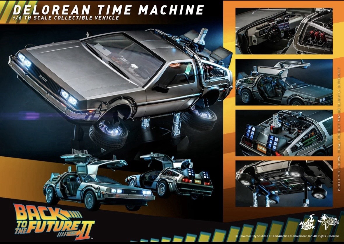Hot Toys MMS636 Back To The Future Il Delorean Time Machine SEALED SHIPPER