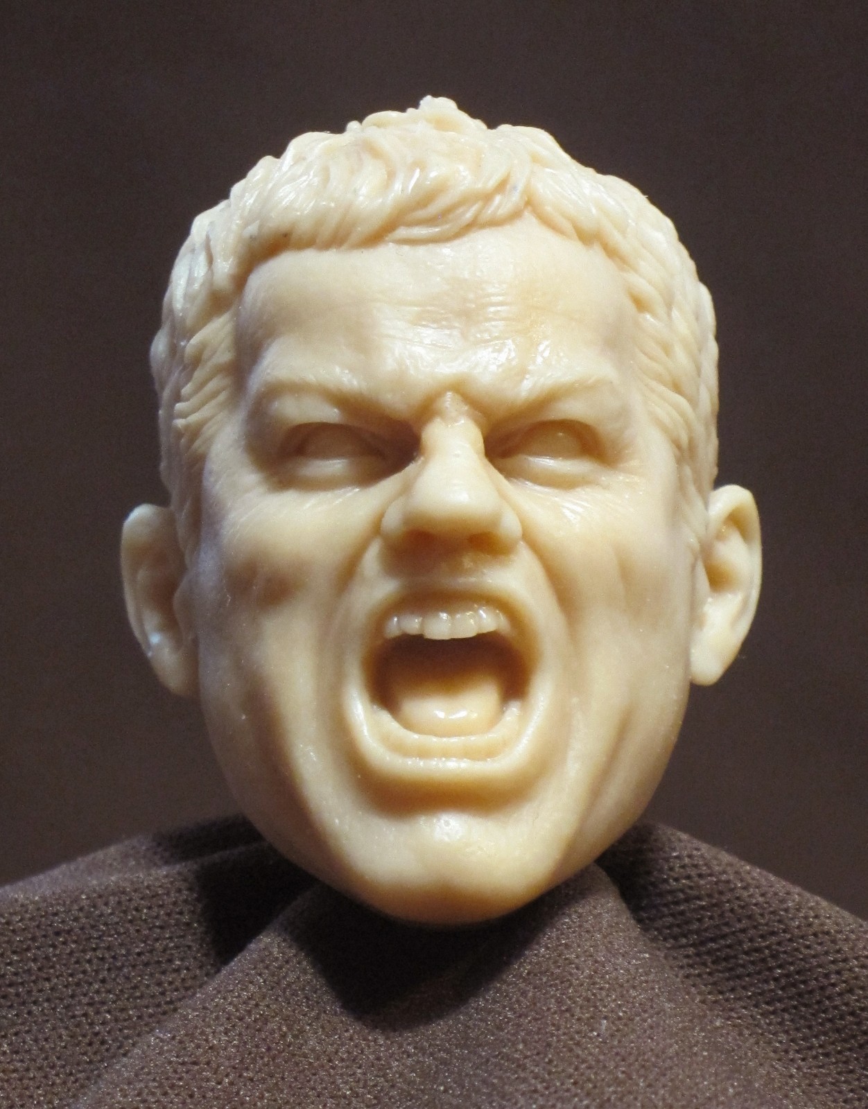 V-60 MAN SCREAMING CUSTOM RESIN UNPAINTED HEAD SCULPT 1/6 scale.