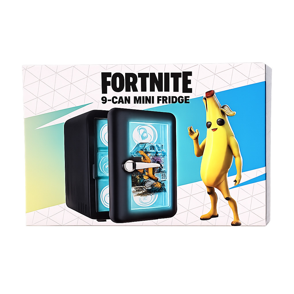 2024 Epic Games Fortnite 9-Can Peely Mini Fridge. Cooling, Collector Edition