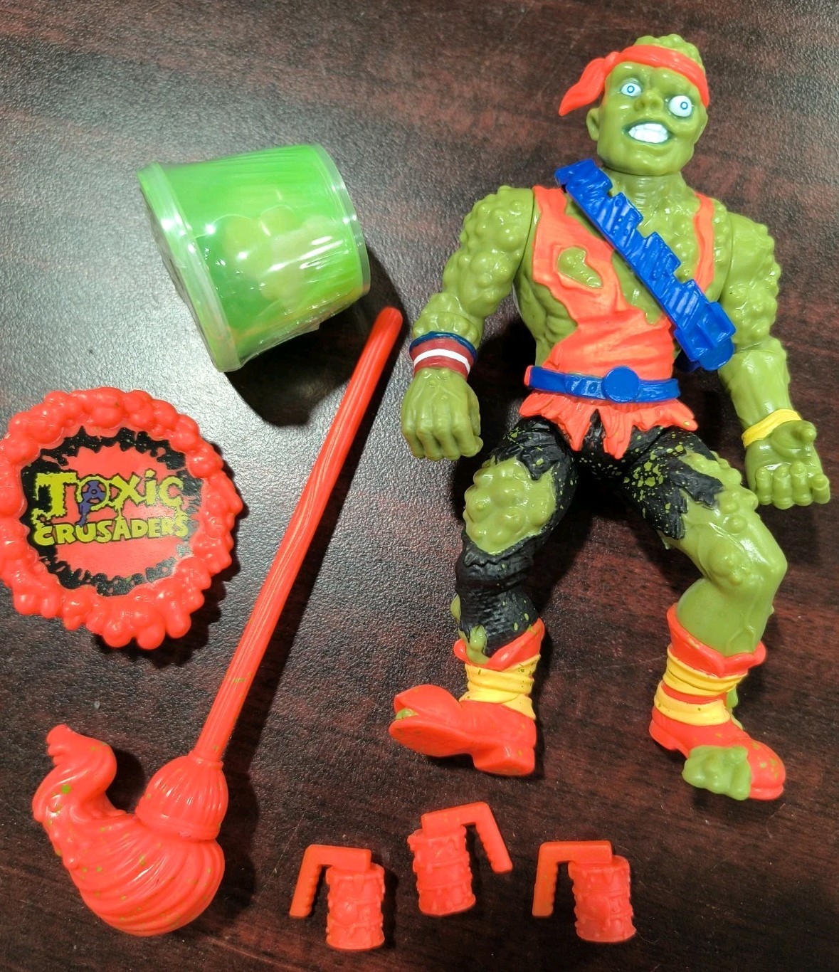 Vintage 1991 Playmates TOXIC CRUSADERS TOXIE Action Figure with ACCESSORIES