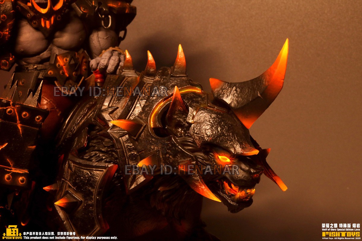 Fish Toys D20 studio Wolf Fluorescence Action Figure 38*22CM Removable Armor