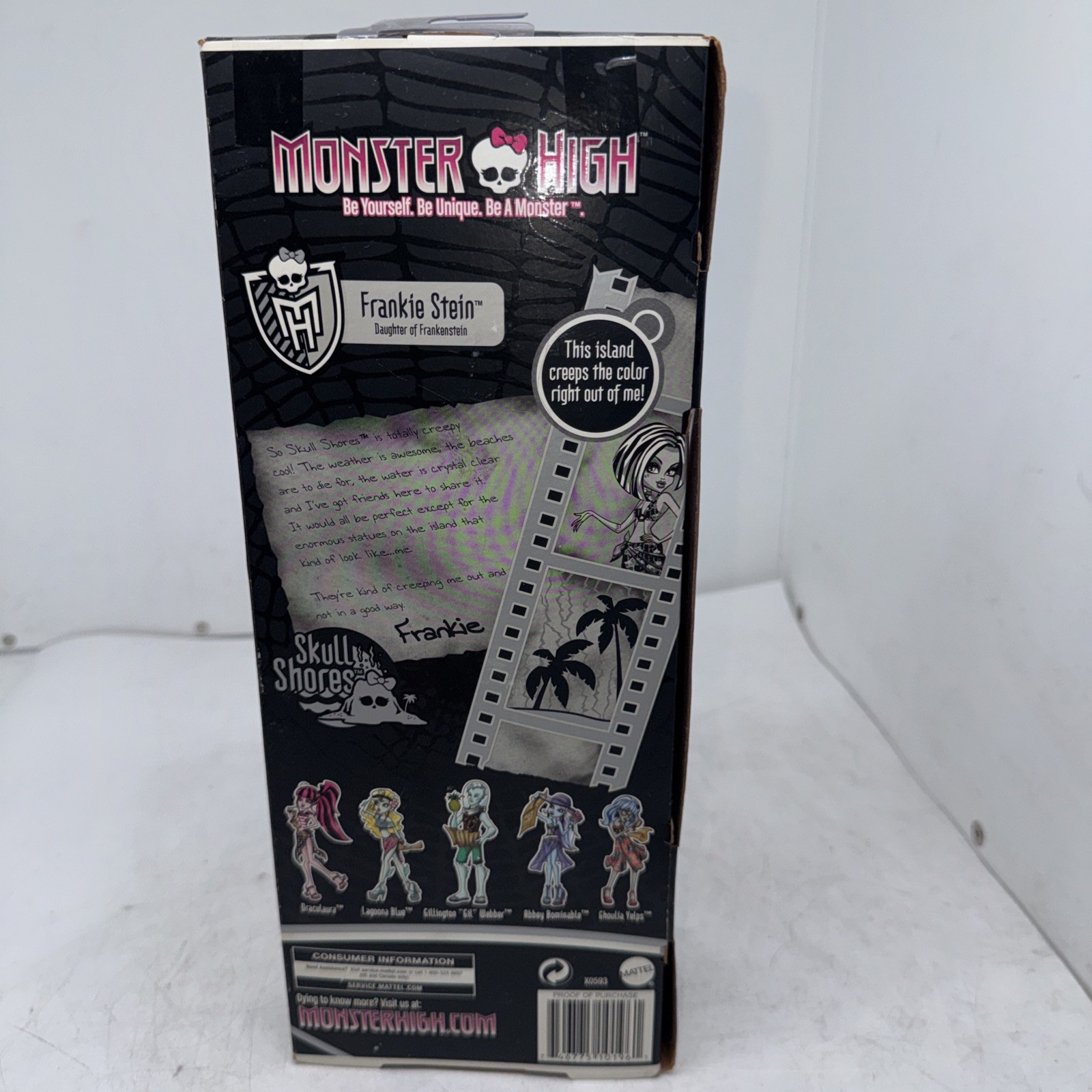Monster High 2011 Frankie . Possible Accessories Missing? Light Box Wear