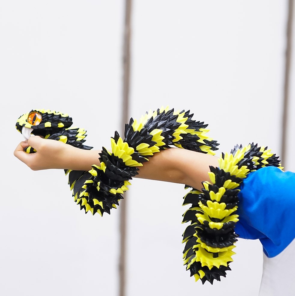 47.5inch 3D Printed Snake Model,Articulated Animals figure,Toys Home Decor