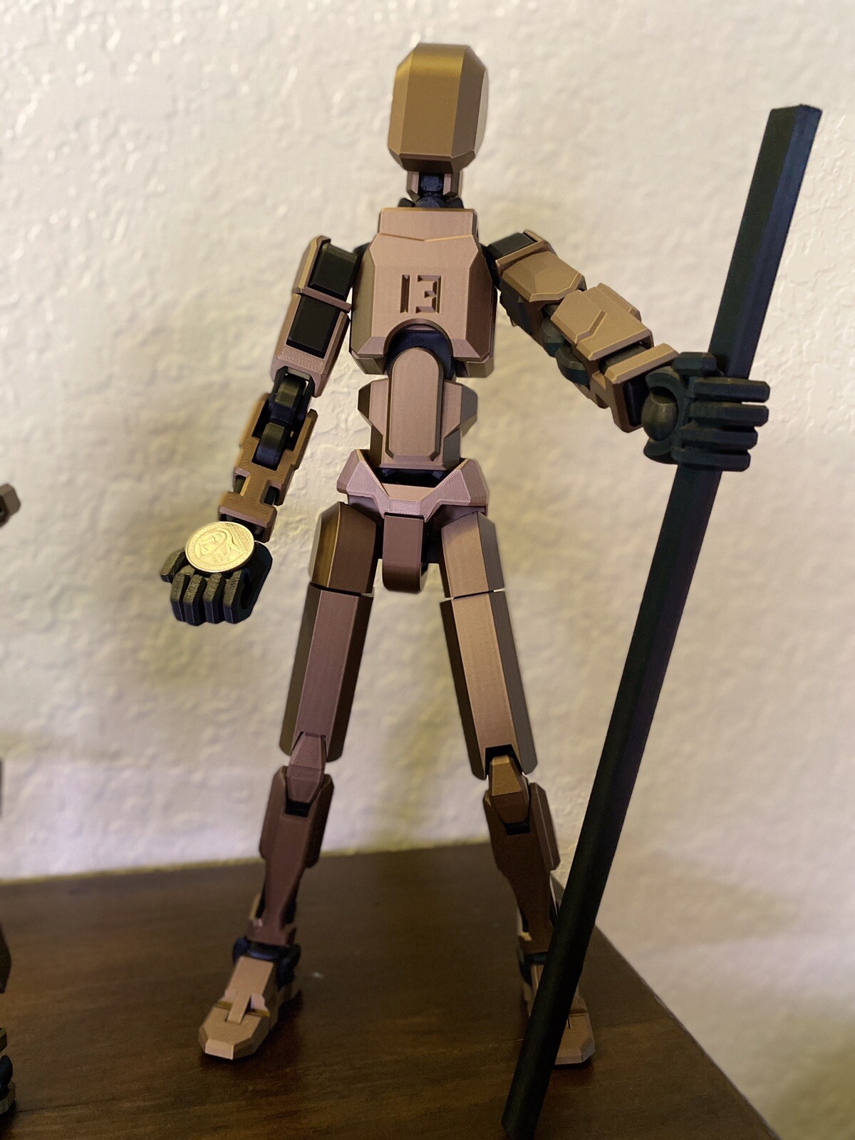 GIANT Dummy 13 COPPER BROWN Posable Action Figure Articulated Mannequin – 41 cm