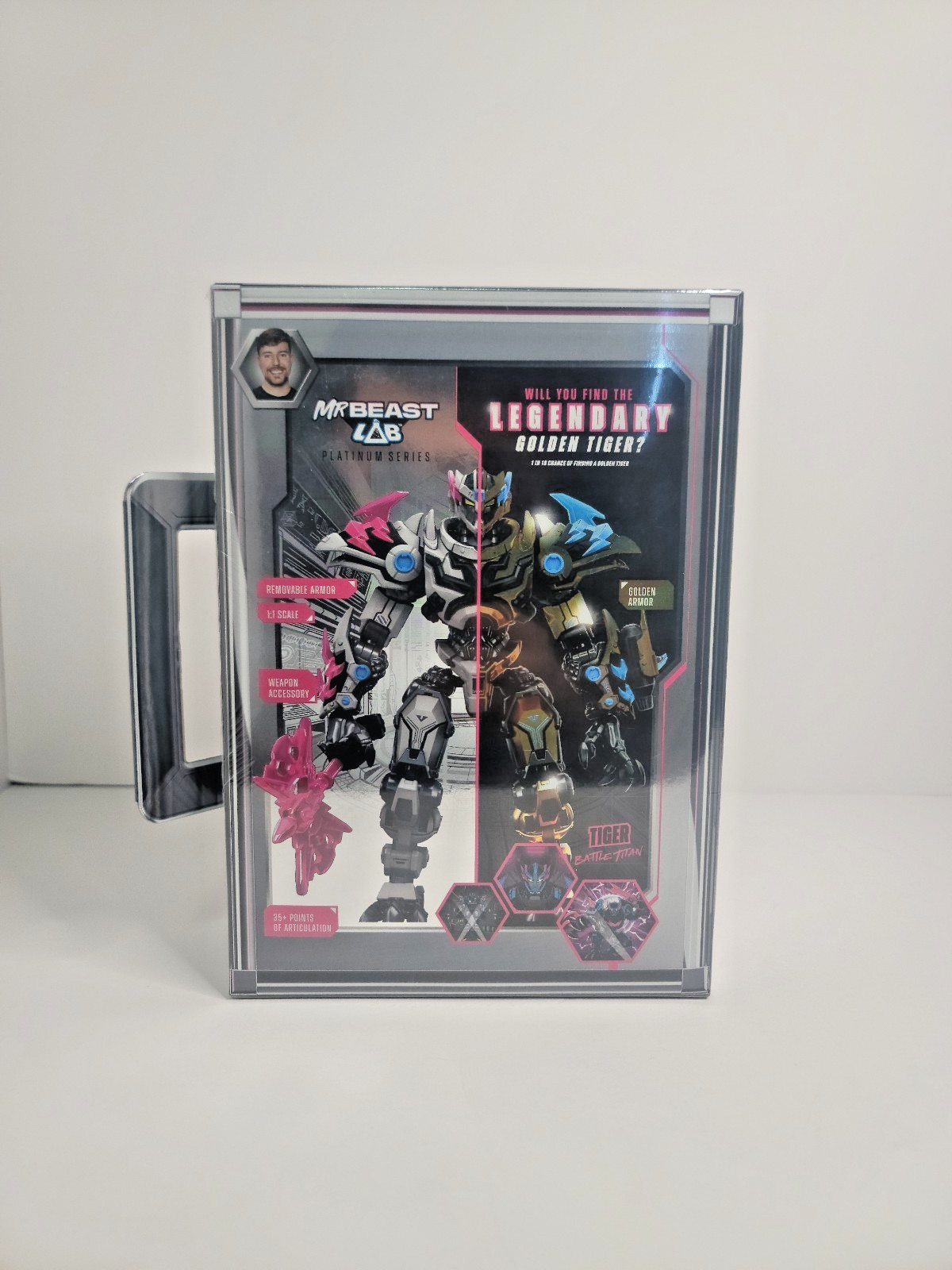 Mr Beast Lab Platinum Series 6.5” Tiger Battle Titan Figure, 35 Joints – NIB