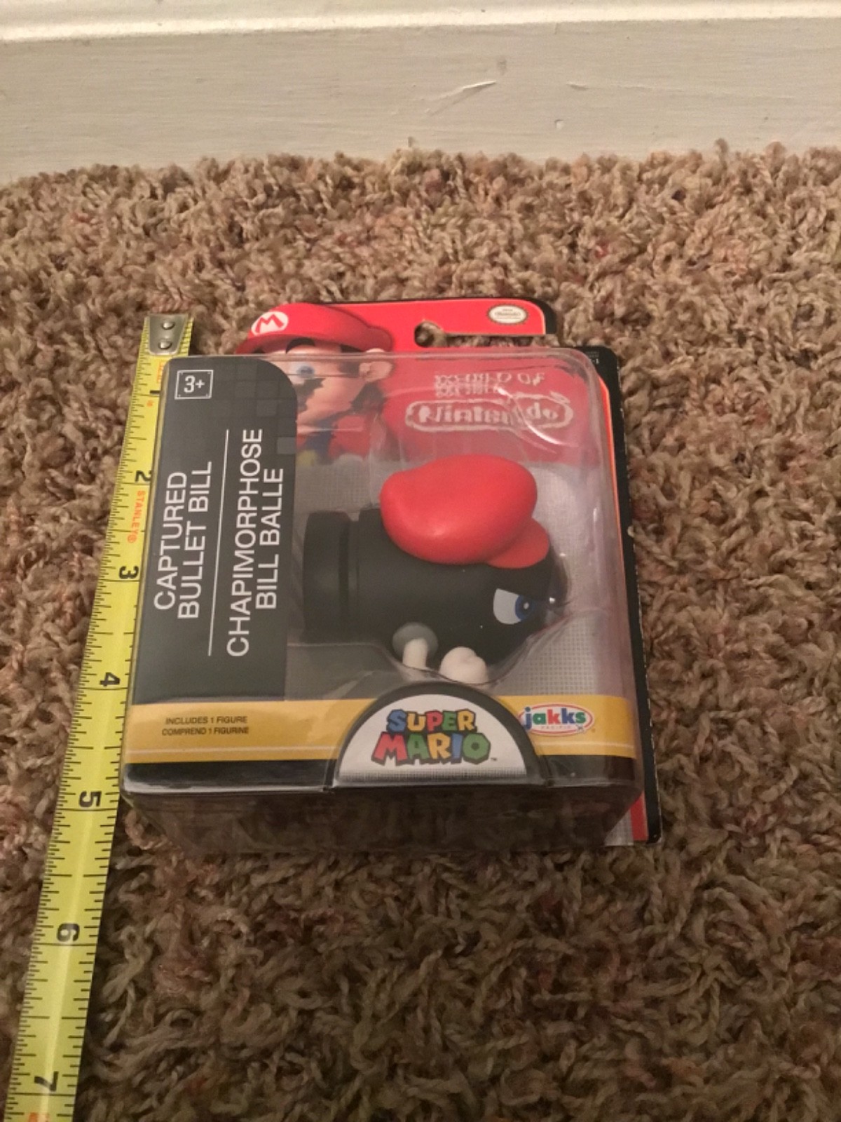 2018 Jakks Pacific Super Mario World Of Nintendo Captured Bullet Bill Figure