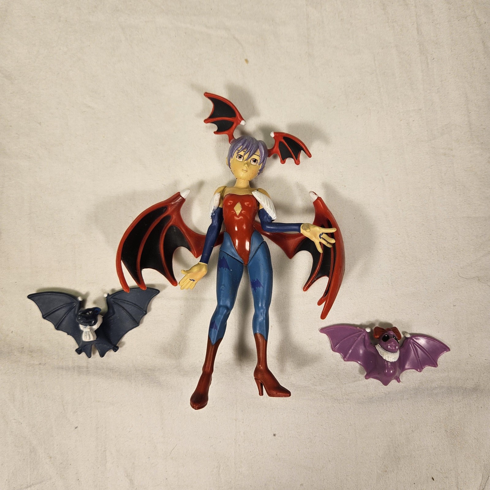 Darkstalkers Lilith Action Figure Capcom with Bat Accessories Wings Anime Toy