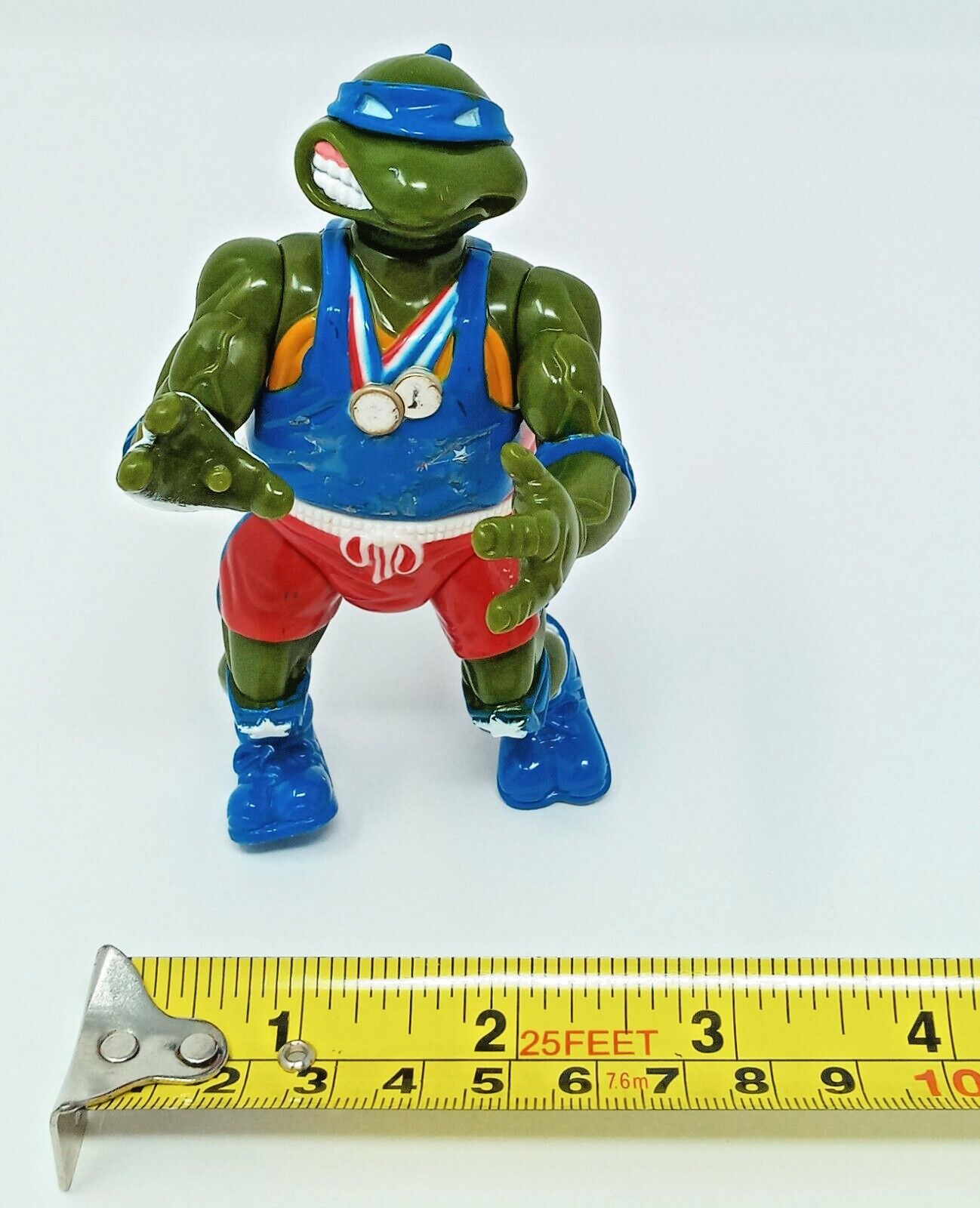 Leonardo 1992 Track n Field Leo 4.5&Prime; Figure original Playmates tmnt