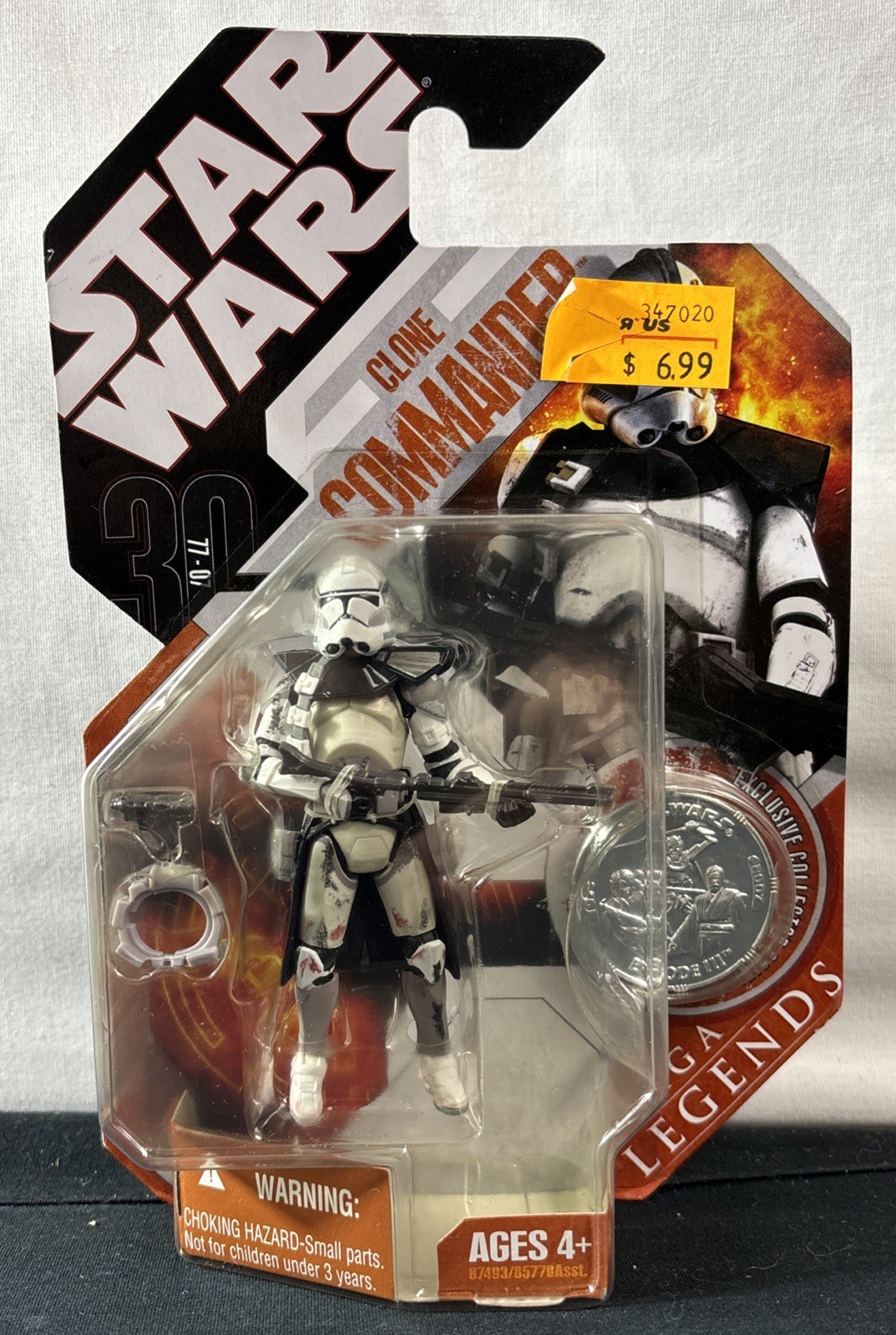 Star Wars 30th Anniversary Basic Figures Clone Commander W/ Coin