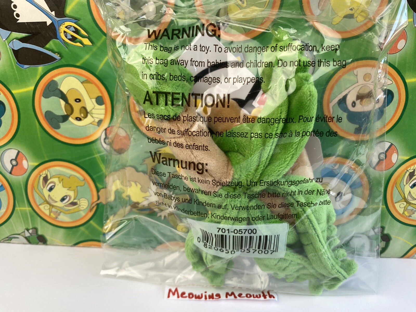 Pokemon Center TROPIUS Poke Plush Sitting Cuties FIT stuffed doll figure go toy