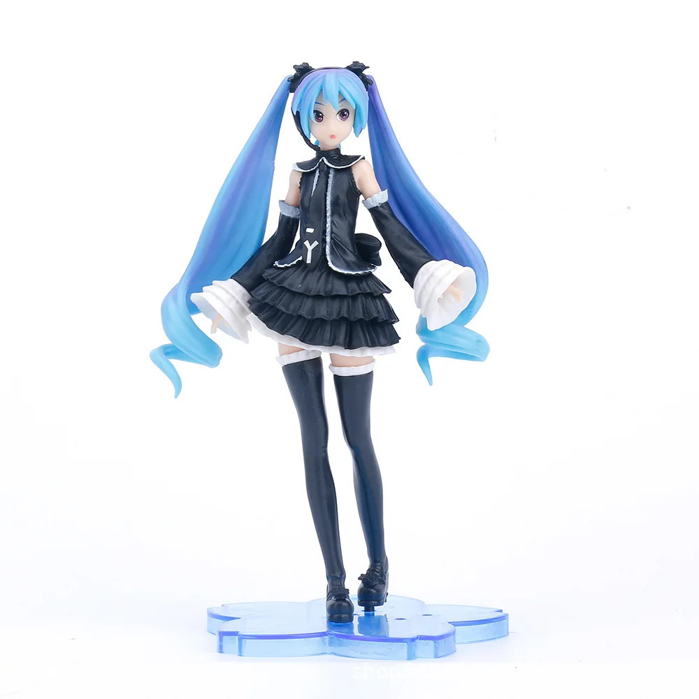 17CM Anime Hatsune Miku Project DIVA Arcade Future Tone Hatsune Miku Black Dress
