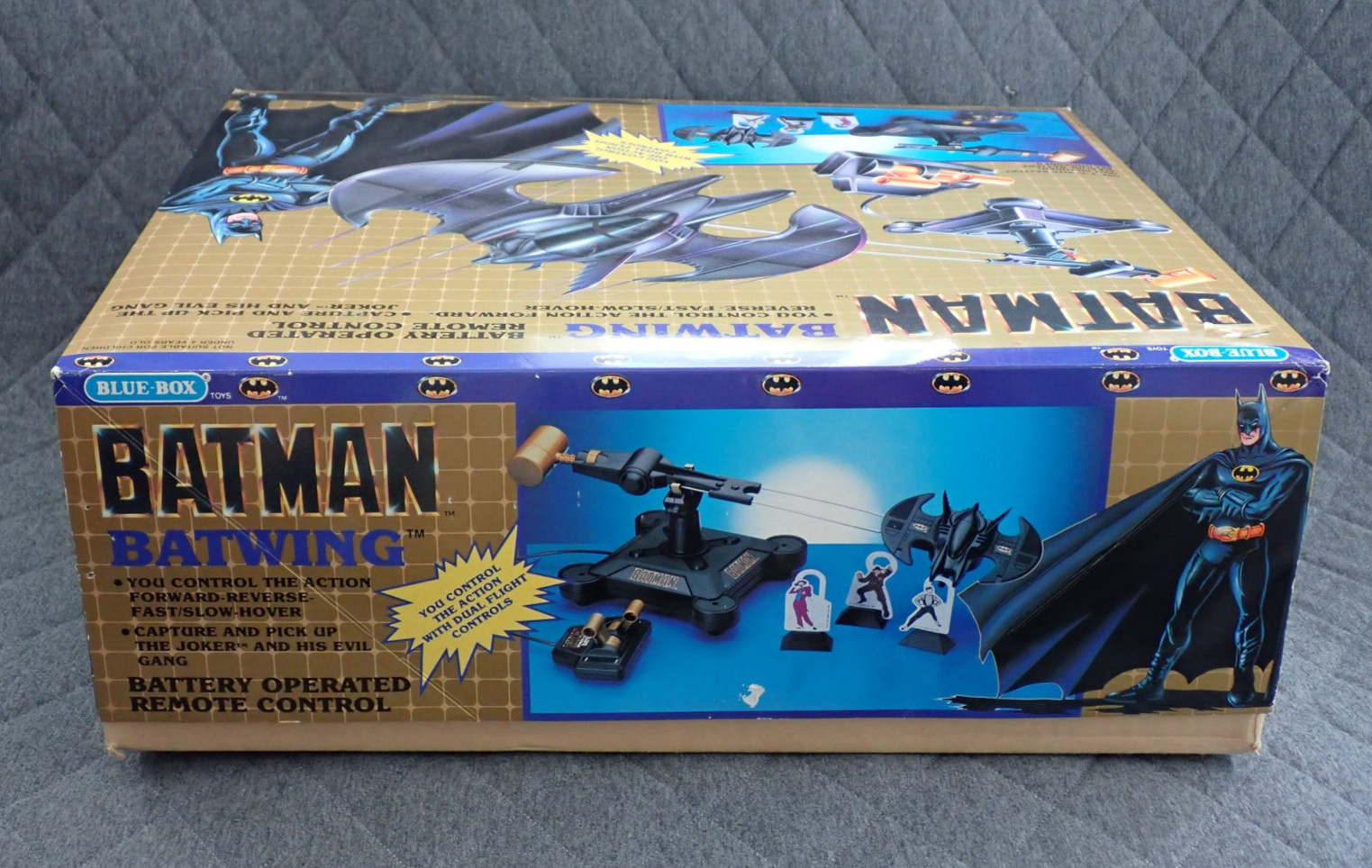 BATMAN BATWING REMOTE CONTROL BLUE BOX 1989 VERTIBIRD
