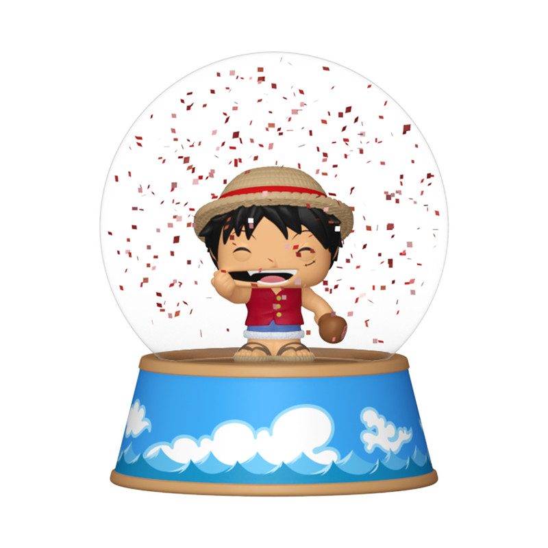 Funko One Piece Anime Monkey D Luffy Mini Glitter Globe Figure Straw Hats